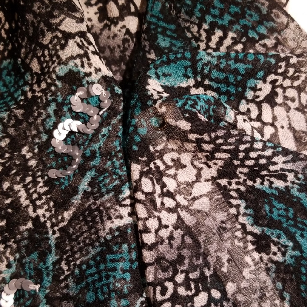 Chico's snakeskin printed blouse